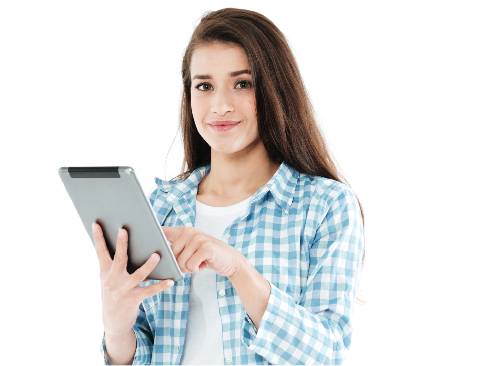 Cliente disfrutando internet